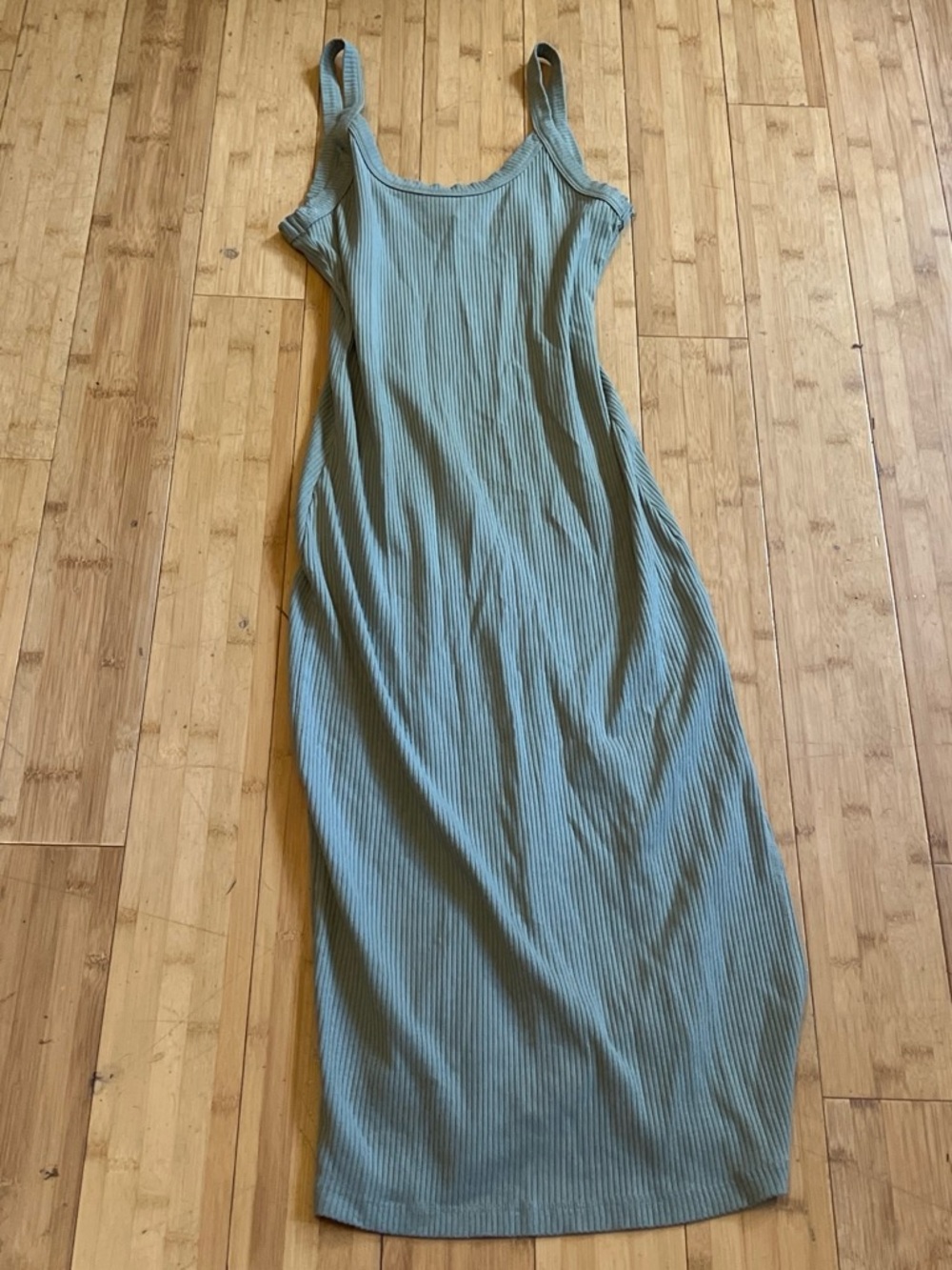 MATE the Label Ribbed Scoop Maxi Dress in Sage